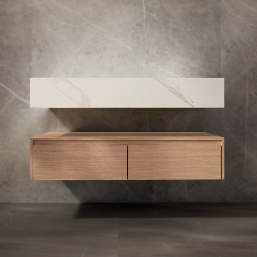 Aventino 48"/60" Flat-Panel Floating Vanity with Plywood Cabinet