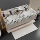 Aventino 60-71-inch flat-front floating double-sink vanity detail