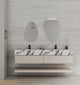 Aventino 60-71-inch flat-front floating double-sink vanity detail