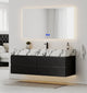 Aventino 60-inch fluted floating single-sink vanity detail