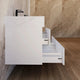 Aventino 60-inch gallery Fluted floating double-sink vanity — sintered stone top