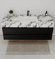 Aventino 60-inch fluted floating single-sink vanity detail