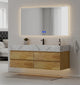 Aventino 60-inch gallery floating vanity — sintered stone top
