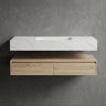 Aventino 60" Light Oak Floating Single-Sink Vanity with Sintered Stone Top