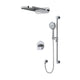 Riobel Arca 3-Way Shower System with Hand Shower Rail, Rain Shower Head, and Cascade Shower Head