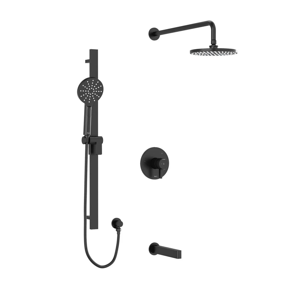 Riobel Paradox 3-Way Shower System: Hand Shower Rail, Shower Head and Tub Spout