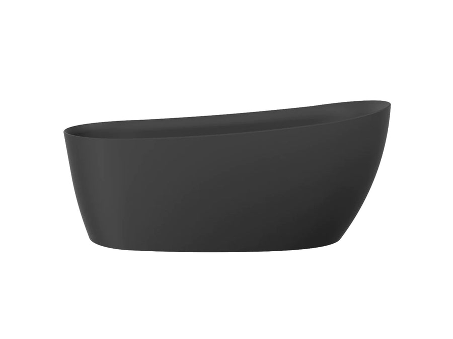 Black Owl 68" Matte Black Freestanding Bathtub