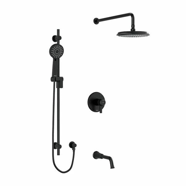 Riobel Momenti 3-Way System with Hand Shower Rail, Shower Head and Spout
