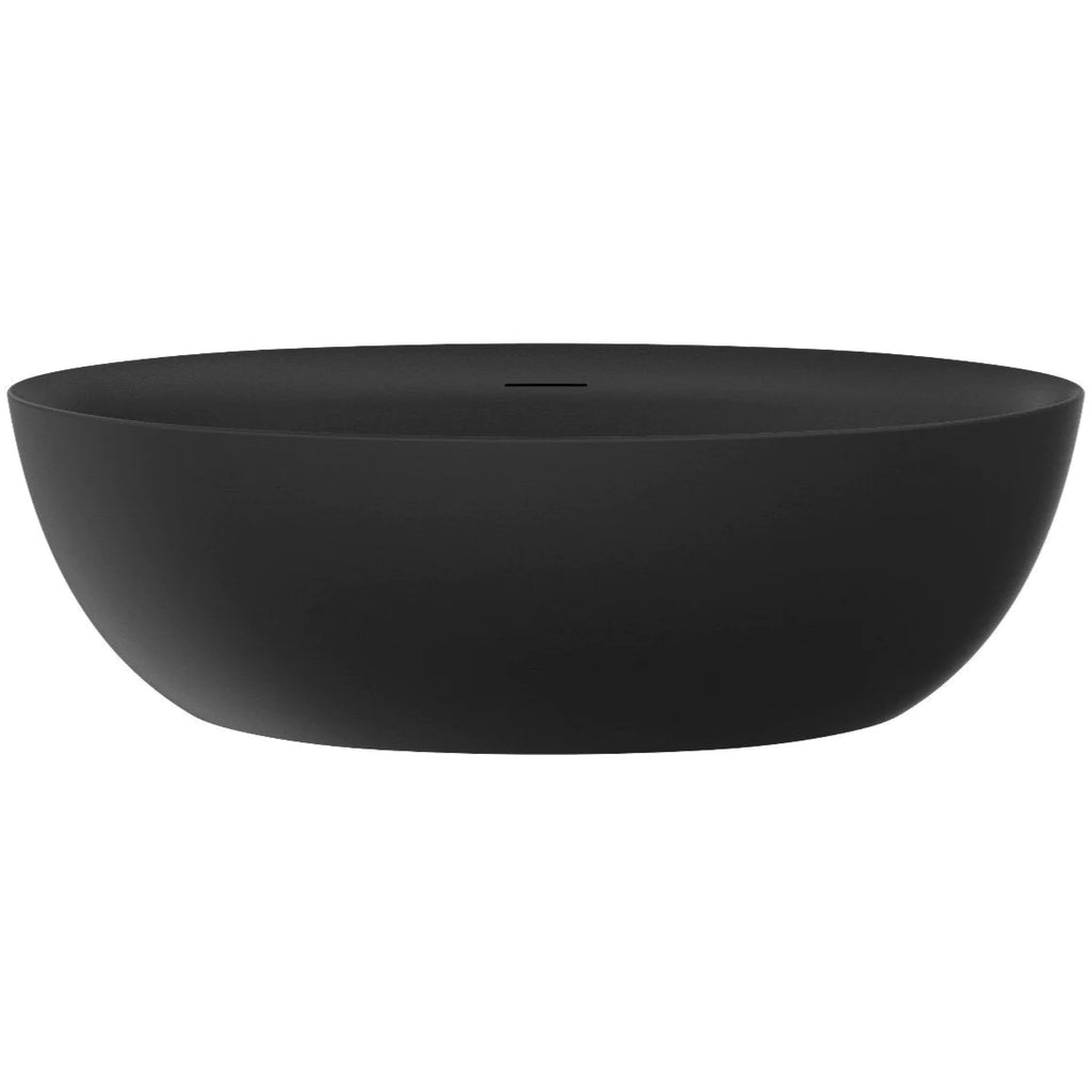 Bradley 74" Matte Black Freestanding Bathtub