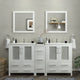 Vanity Art - Westmount 72" Double Sink Bathroom Vanity Set with Sink and Mirrors - 1 Side Cabinet