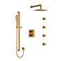 Riobel Reflet Shower System with Hand Shower Rail, 4 Body Jets and Shower Head