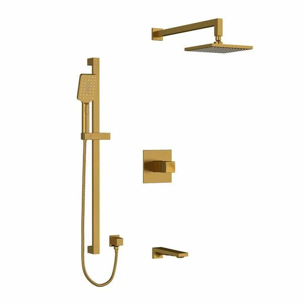 Riobel Reflet 3-Way System with Hand Shower Rail, Shower Head and Spout