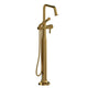 Riobel Momenti Floor-Mount Tub Filler with Hand Shower with Square Spout