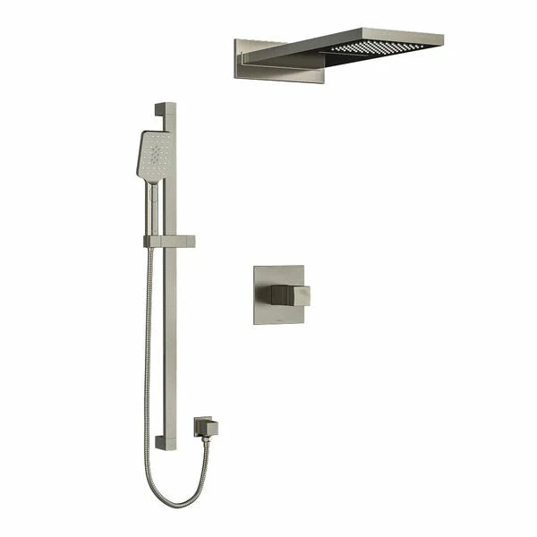 Riobel Reflet 3-Way System with Hand Shower Rail and Rain and Cascade Shower Head