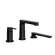 Riobel Nibi Pressure Balance 3-Piece Deck-Mount Tub Filler with Hand Shower