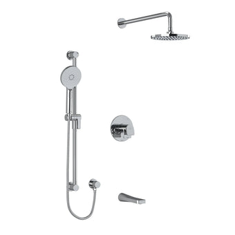 Riobel Ode 3-Way System with Hand Shower Rail, Shower Head and Spout