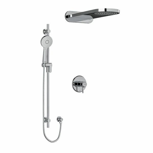 Riobel Momenti 3-Way System with Hand Shower Rail and Rain and Cascade Shower Head