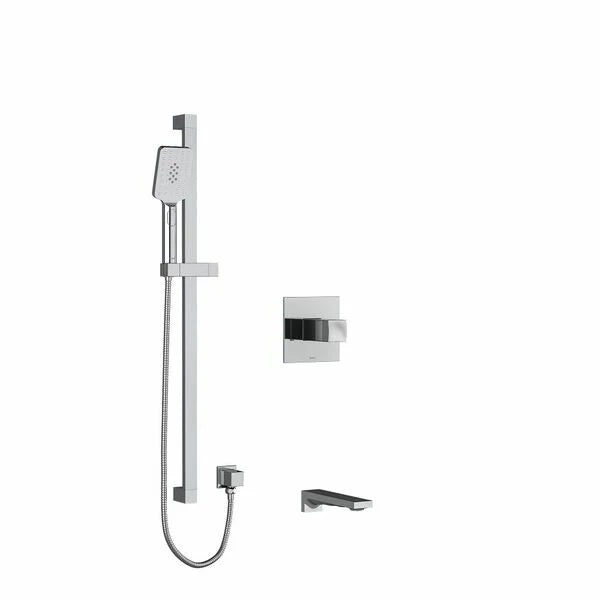 Riobel Reflet Shower System with Spout and Hand Shower Rail