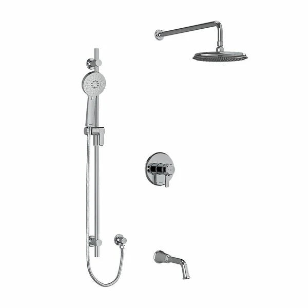 Riobel Momenti 3-Way System with Hand Shower Rail, Shower Head and Spout