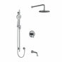Riobel Momenti 3-Way System with Hand Shower Rail, Shower Head and Spout