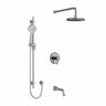 Riobel Momenti 3-Way System with Hand Shower Rail, Shower Head and Spout