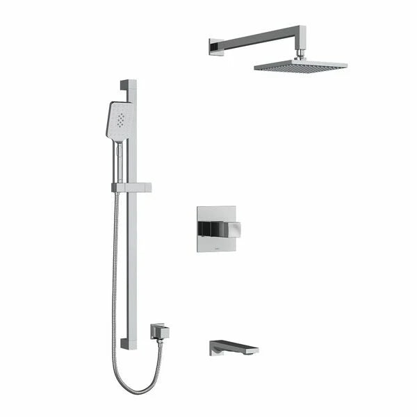 Riobel Reflet 3-Way System with Hand Shower Rail, Shower Head and Spout