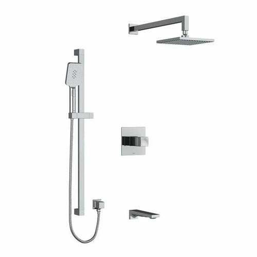Riobel Reflet 3-Way System with Hand Shower Rail, Shower Head and Spout