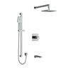 Riobel Reflet 3-Way System with Hand Shower Rail, Shower Head and Spout