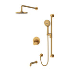 Riobel Arca 3-Way Shower System with Hand Shower Rail, Shower Head, and Tub Spout