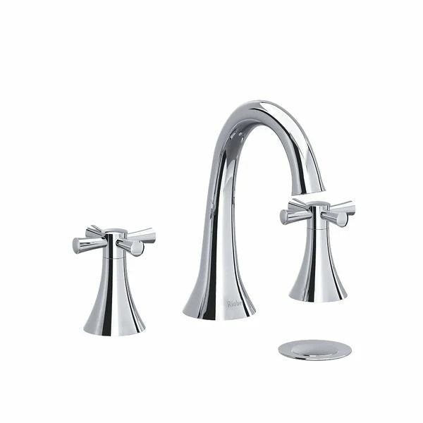 Riobel Edge 8-Inch Widespread Bathroom Faucet with Cross Handles