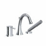 Riobel Edge 3-Piece Deck-Mount Tub Filler with Hand Shower