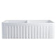 Emirald 33" x 18" Fire Clay Farmhouse Double Kitchen Sink