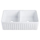 Emirald 33" x 18" Fire Clay Farmhouse Double Kitchen Sink