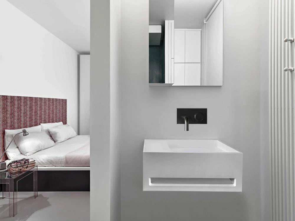 Febe 20" x 12" Corian Sink With Towel Holder