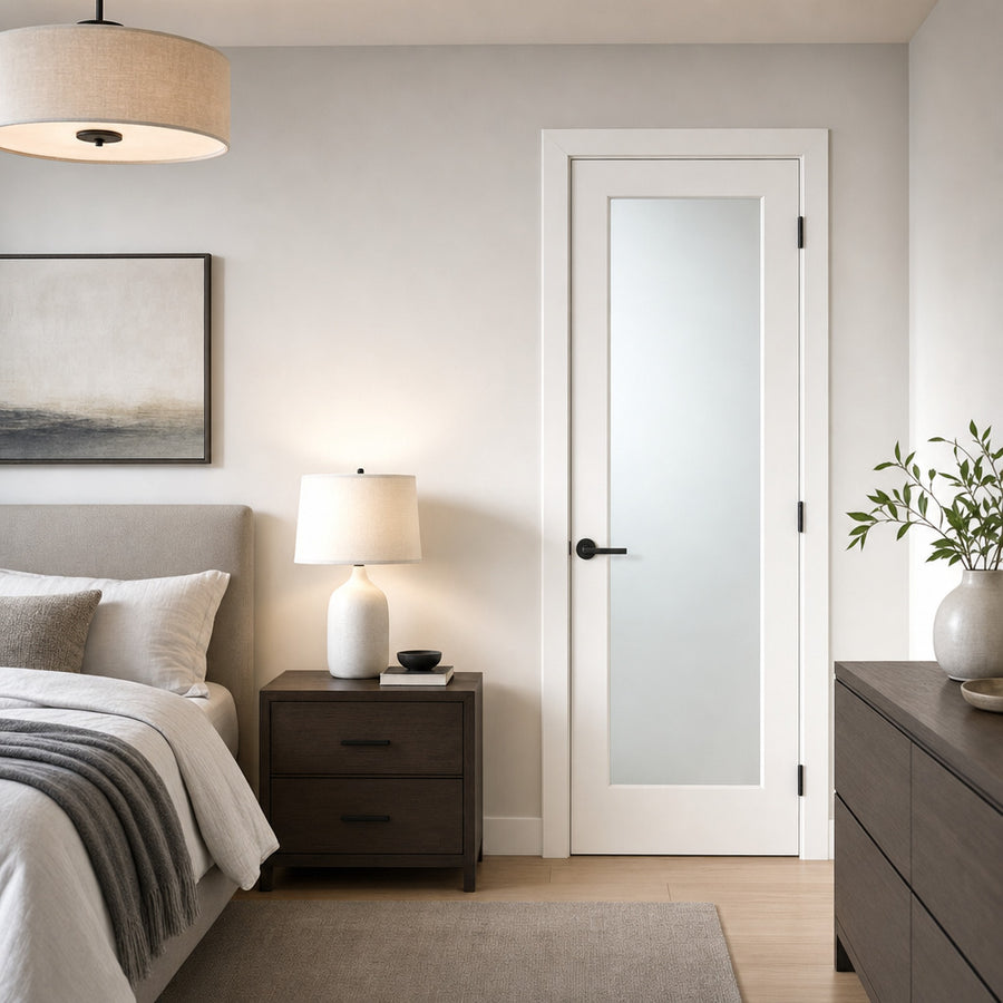 Frosted Glass 1-Panel Door