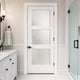 Frosted Glass 3-Panel Door