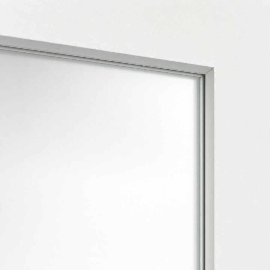 Frosted Glass 32-inch x 80-inch x 1-3/8-inch 5-Panel Interior Door Primed White With Tempered Glass