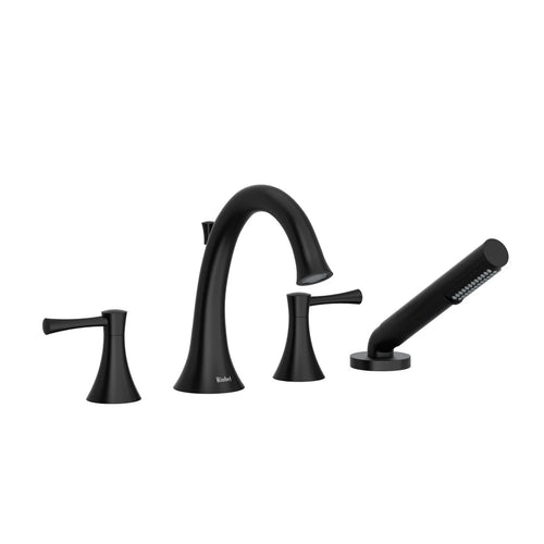 Riobel Edge 4-Piece Deck-Mount Tub Filler with Hand Shower