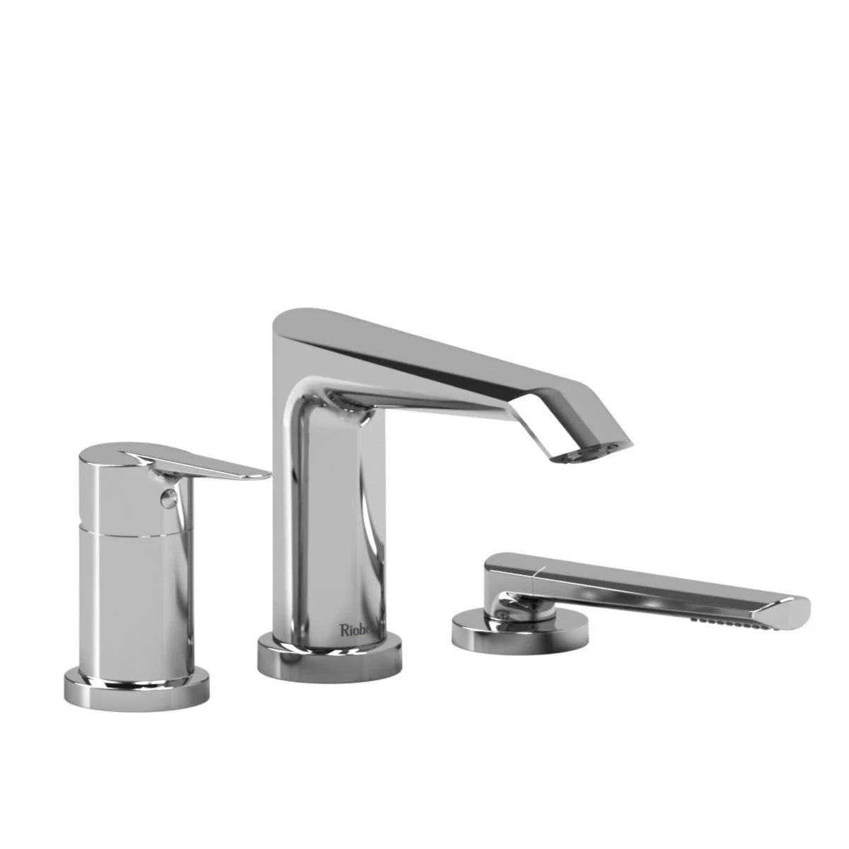 Riobel Venty Pressure Balance 3-Piece Deck-Mount Tub Filler with Hand Shower
