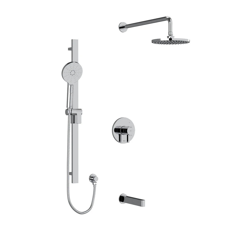 Riobel Paradox 3-Way Shower System: Hand Shower Rail, Shower Head and Tub Spout