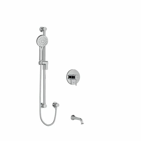 Riobel Edge System with Spout and Hand Shower Rail