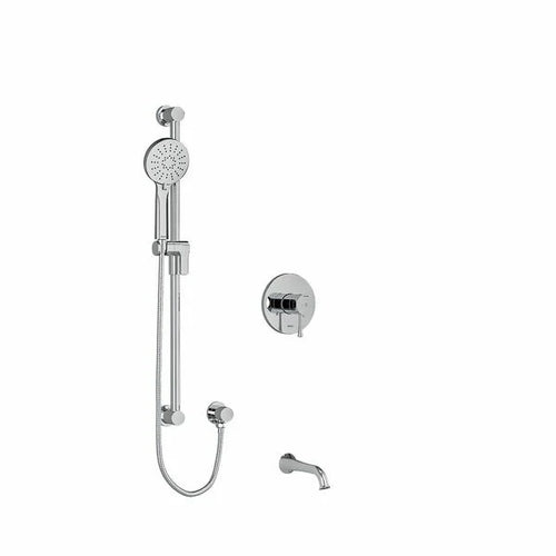 Riobel Edge System with Spout and Hand Shower Rail