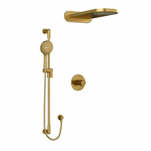 Riobel Parabola 3-Way System with Hand Shower Rail and Rain and Cascade Shower Head