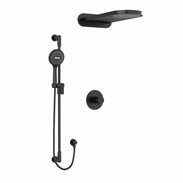 Riobel Parabola 3-Way System with Hand Shower Rail and Rain and Cascade Shower Head