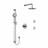 Riobel Parabola 3-Way System, Hand Shower Rail, Elbow Supply, Shower Head and 2 Body Jets