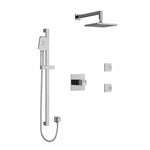 Riobel Reflet 3-Way System, Hand Shower Rail, Elbow Supply, Shower Head and 2 Body Jets