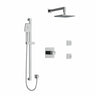 Riobel Reflet 3-Way System, Hand Shower Rail, Elbow Supply, Shower Head and 2 Body Jets