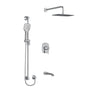 Riobel Venty 3-Way Shower System with Hand Shower Rail, Shower Head, and Tub Spout