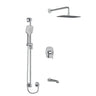 Riobel Venty 3-Way Shower System with Hand Shower Rail, Shower Head, and Tub Spout