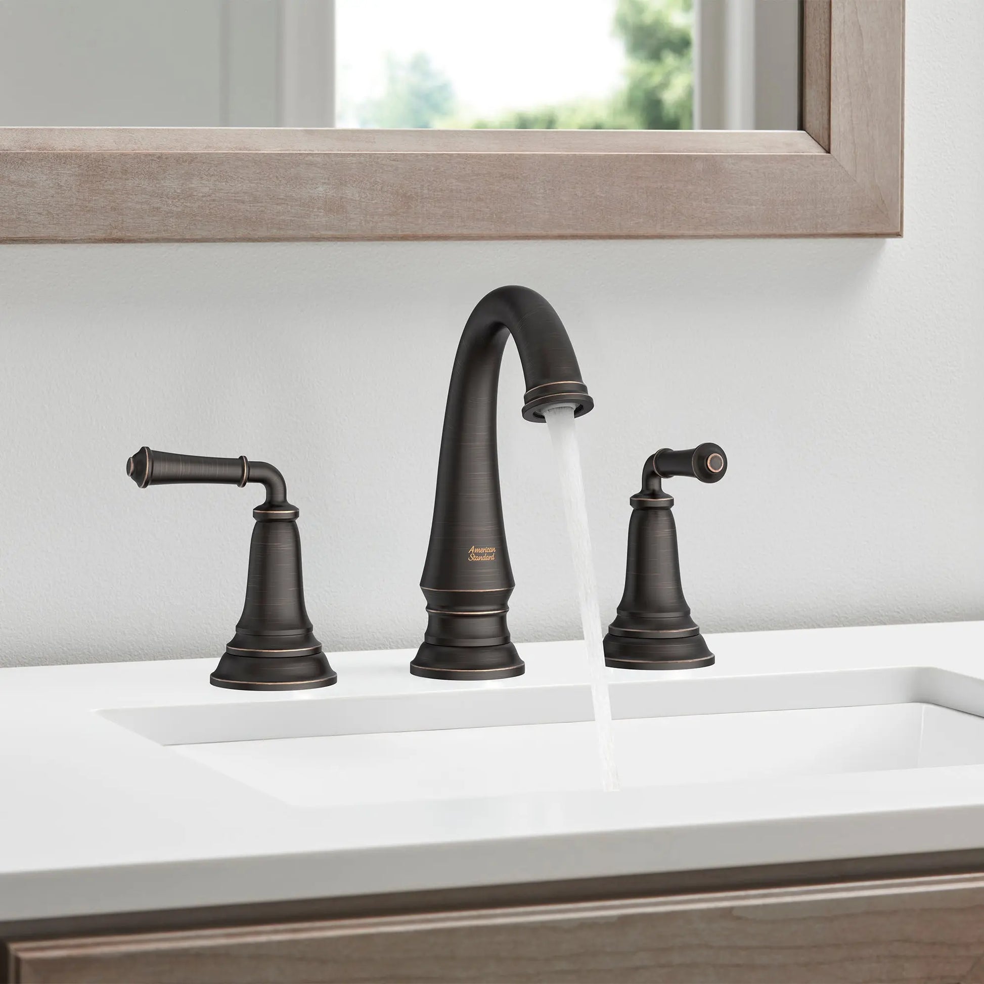 American Standard Delancey 8-Inch Widespread 2-Handle Bathroom Faucet with Lever Handles, 1.2 GPM